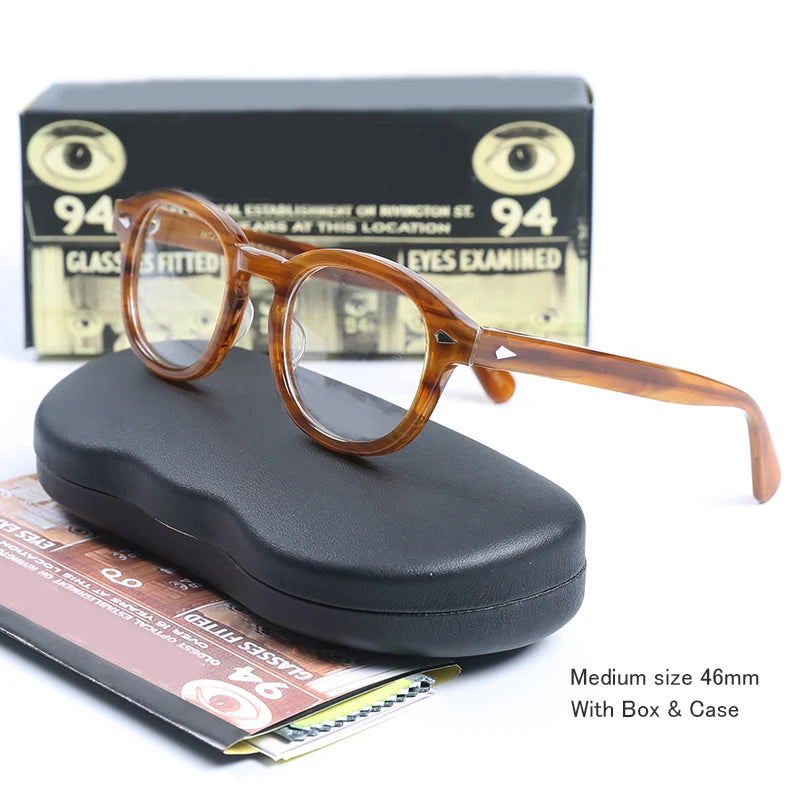 Optical Eyeglasses Frame Men Women Johnny Depp Vintage Glasses Computer Acetate Spectacle Frame For Male Clear Lens