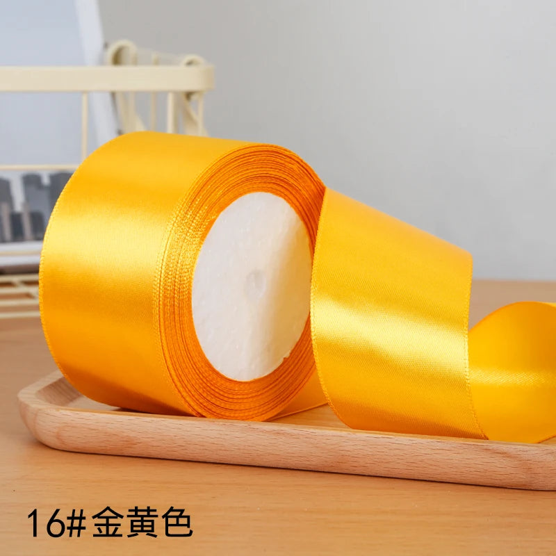 22meters/roll 5cm Silk Satin Ribbons Crafts Bow Handmade DIY Gift Packaging Wrap Party Wedding Decorative Clothing Accessories