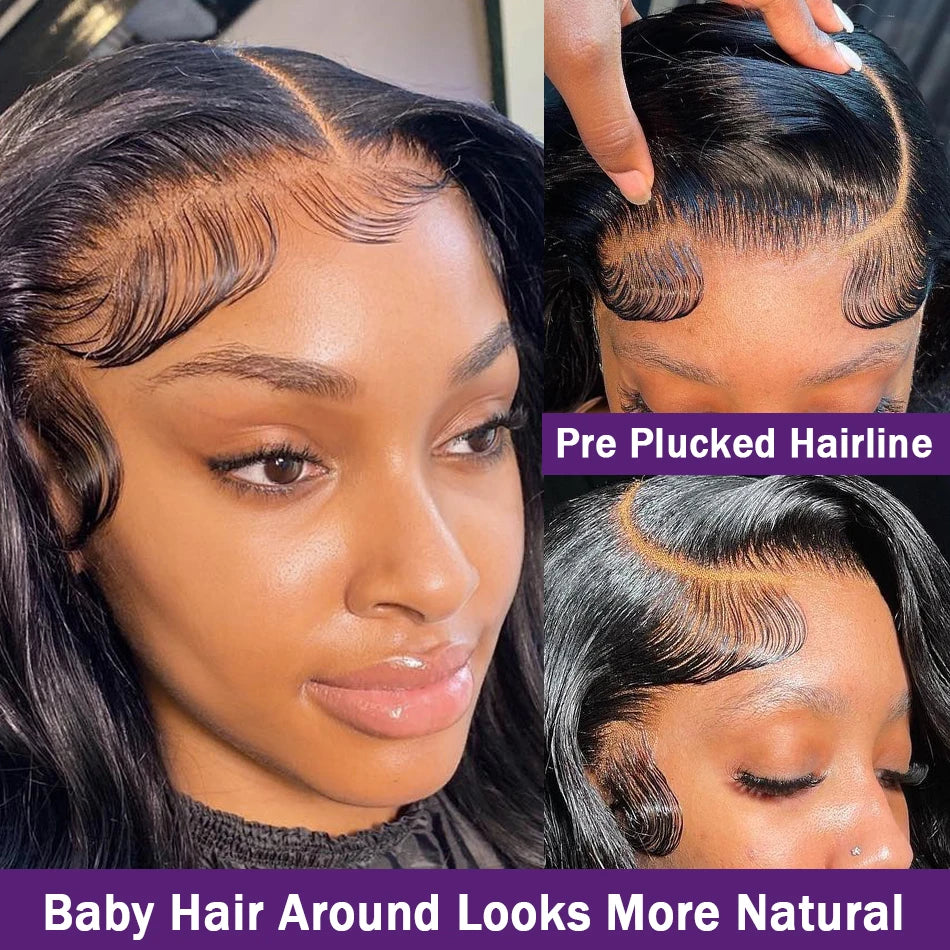 Wigirl High 200 Density 30 40 Inch 13x6 HD Transparent Body Wave Lace Front Human Hair Wigs Brazilian Wavy 13x4 Lace Frontal Wig