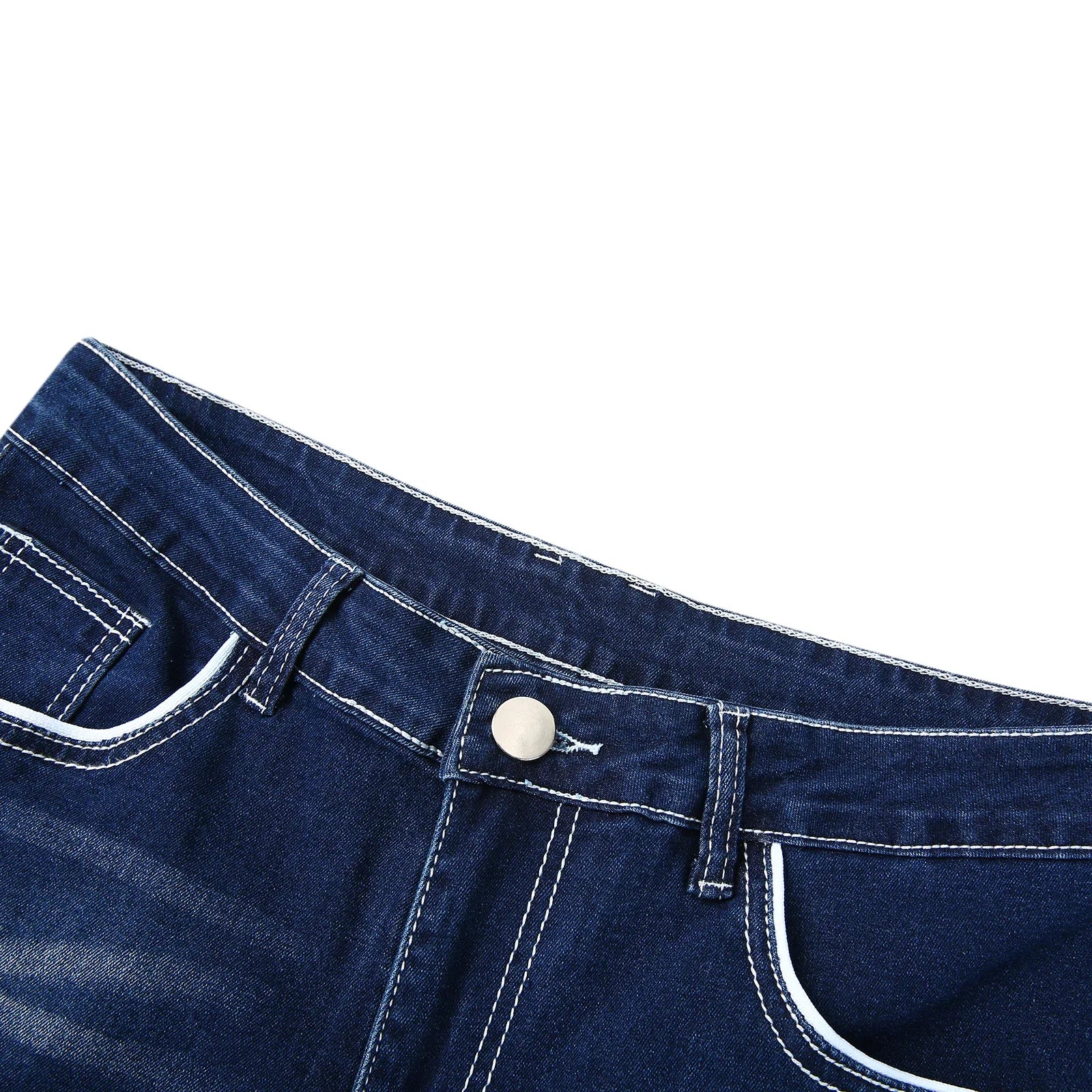 2025 New Fashion Trend High Quality Jeans Classic Straight Pants High Street Blue Washed solid color elastic slim fit Jeans Men