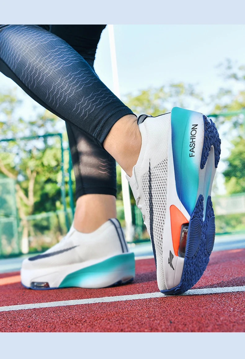 Air cushion Running Shoes Speciality Marathon Men Sports Breathable Lightweight Women's Comfortable Athletic Nonskid Sneakers