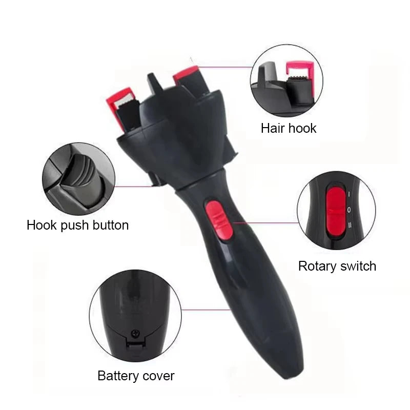 Electric Hair Braider Automatic Plait Styling Machine Quick Braiding Tool Cordless Portable Hair Styling Tool for Home Travel