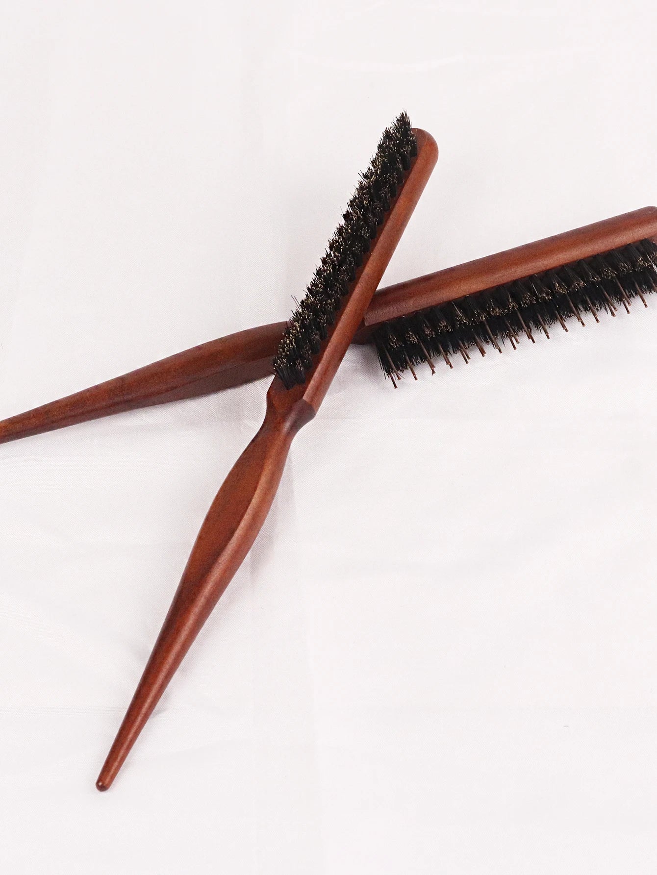Professional fine line comb back tearing hair brush fluffy wood handle hair brush scalp massage comb Special for real hair wigs