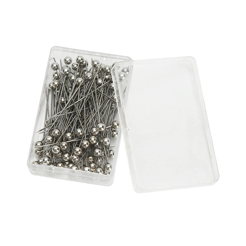 100pcs Colorful Pearlescent Large-Head Needles for Cross-Stitch Clothing Positioning 38mm Length