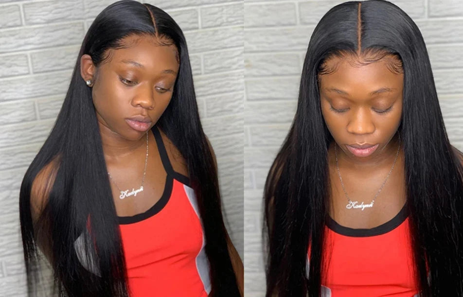 Glueless Wigs HD Transparent Lace Front Human Hair Wig 13x4 13x6 Bone Straight Frontal Wig Pre Plucked 4x4 HD Lace Closure Wig