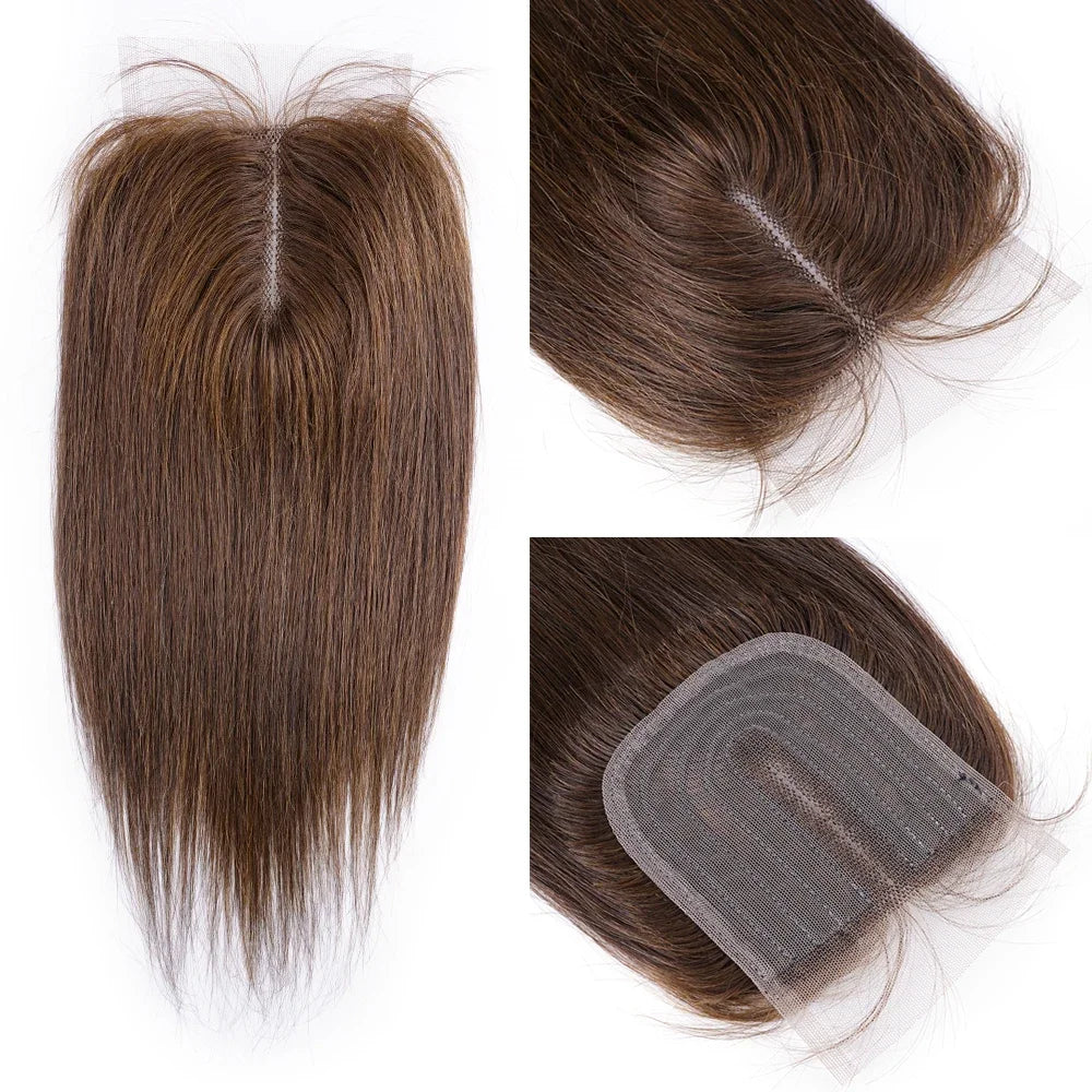 Straight 4x4 T Lace Closure Natural Black Brown Honey Blonde Indian Remy Human Hair Middle Part 10-20 inch Bobbi Collection