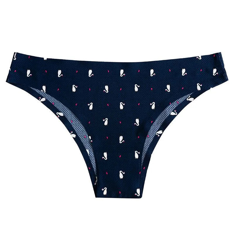 Poblador Sexy Women's Panties Seamless Underwear Comfortable Print G-string Thongs Intimate Female Lingerie Ladies Pantys Tanga