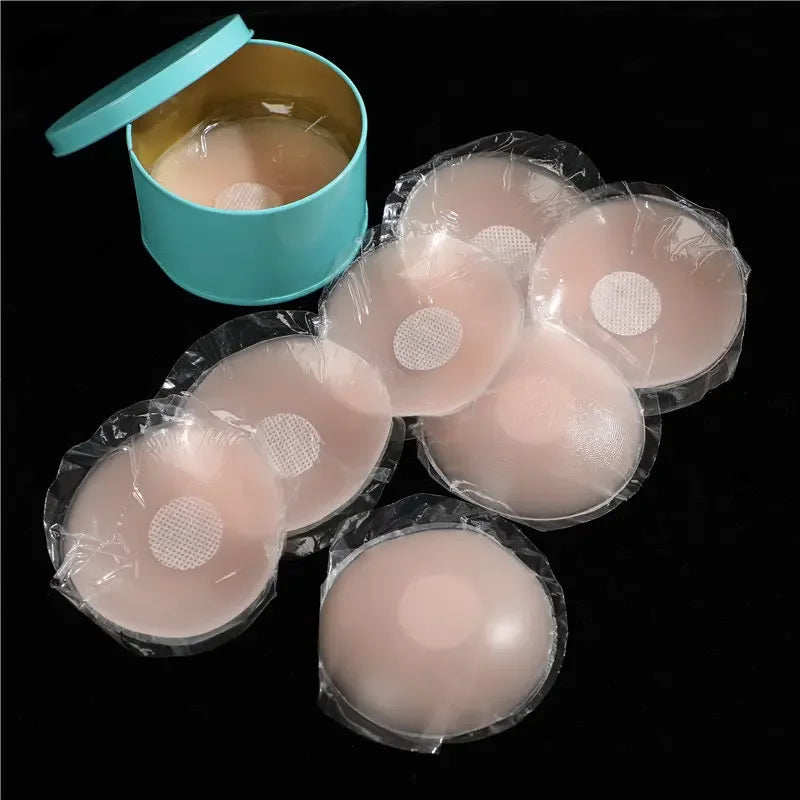 FINETOO 5/6 Pairs Breast Lift Up Tape Sexy Floral Nipple Cover Silicone Invisible Adhesive Stickers Reusable Paste Intimates