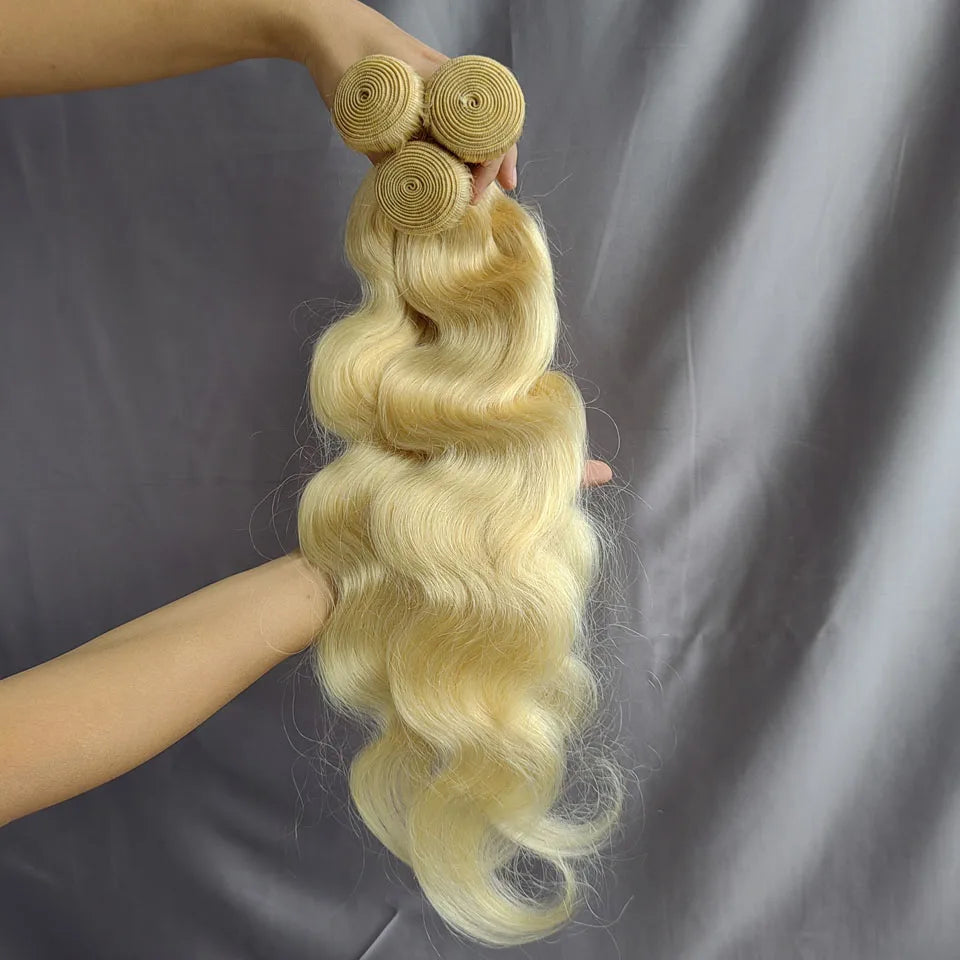 613 Blonde Body Wave Vietnamese Loose Curly Human Hair Bundles 8 28 30 Inch 1 2 3  4 Bundles Deals 100% Virgin Remy Hair Bundles