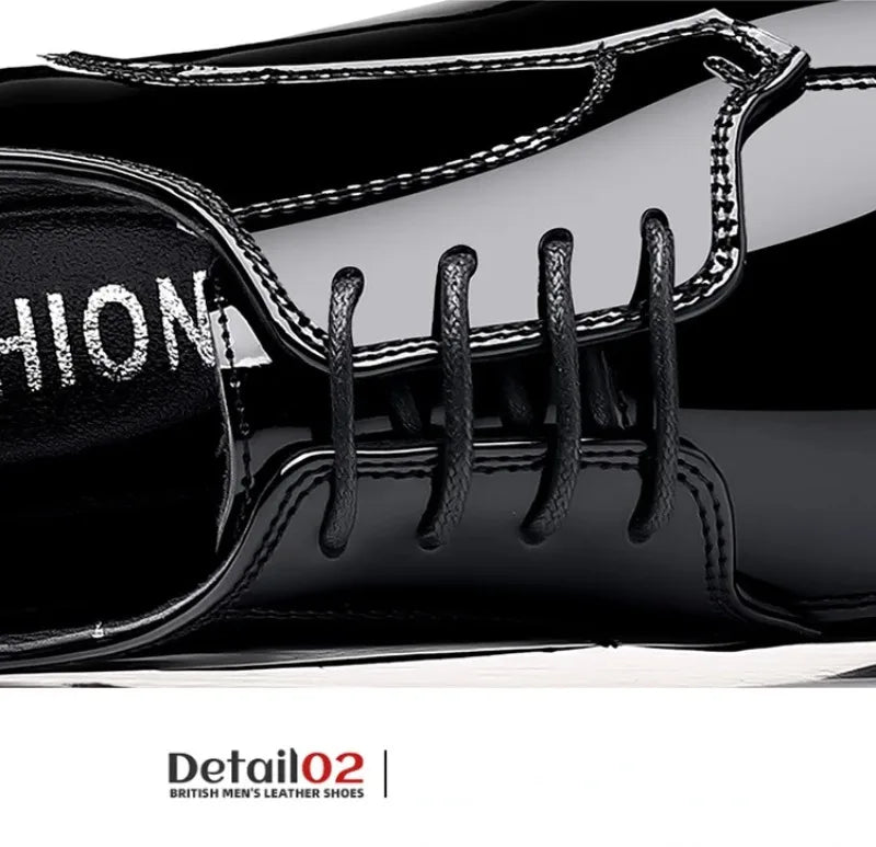Shoes for Men Fashion Patent Leather Shoes Luxury Pointed Toe Oxford Shoes Men High Quality Business Shoe Designer Wedding Shoe