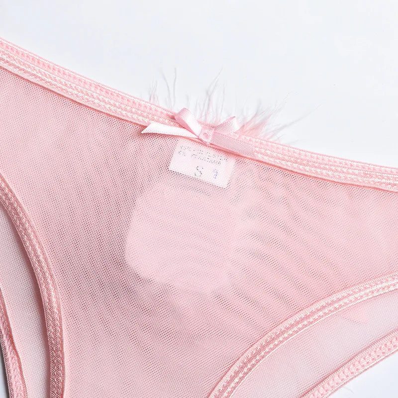 Feathers Transparent Bra Lingerie Set Sexy Underwear Women Body Chain Lace Exotic Set Luxury Intimate See Through Bra and Panty