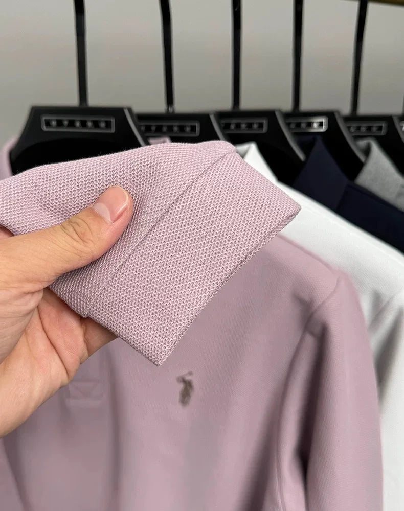 High end brand 100% cotton long sleeve polo shirt men's autumn fashion designer new Paul Pony embroidery casual golf T-shirt