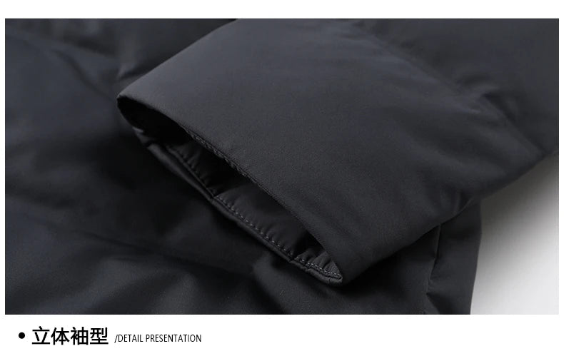 High Quality Men's Handsome down Jacket with Scarf Collar M-6XL Big plus Size for Middle-Aged Dad Fashionable Outerwear