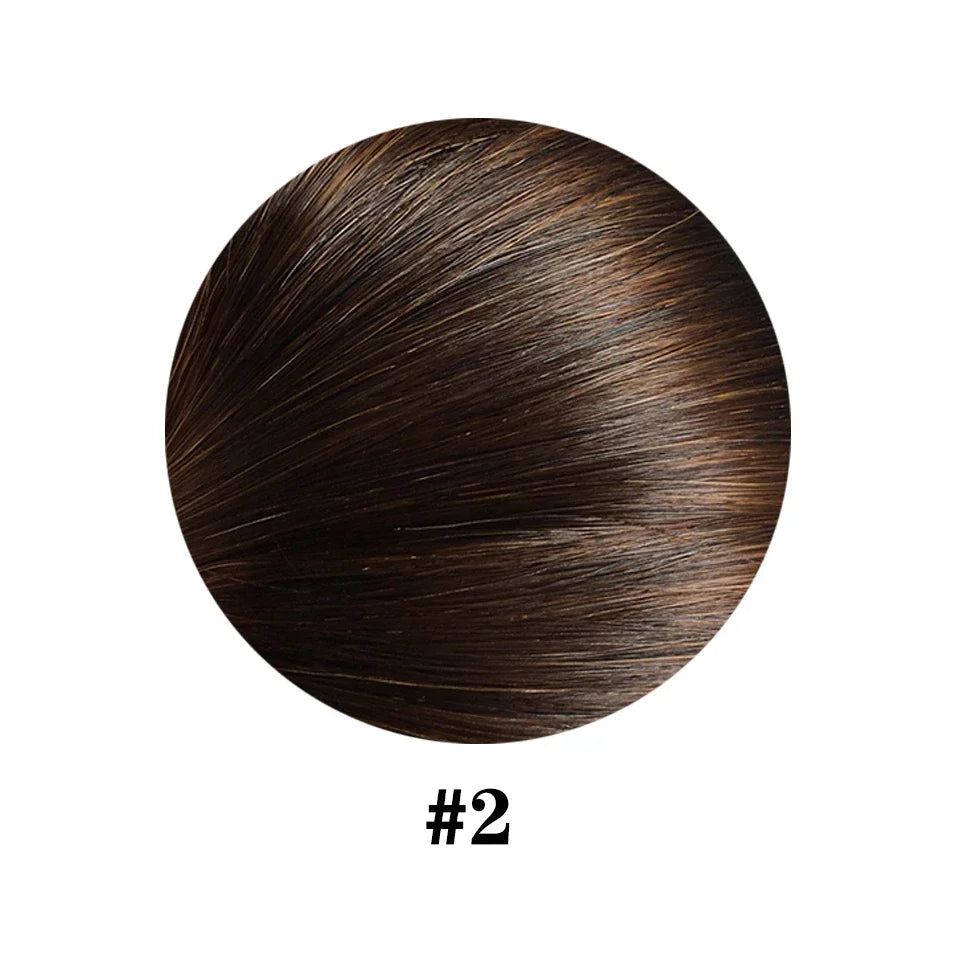 Straight Ponytail 100% Real Human Hair Drawstring Ponytail Clip In Hair Extensions Brazilian Virgin Natural Black Clips Ponytail