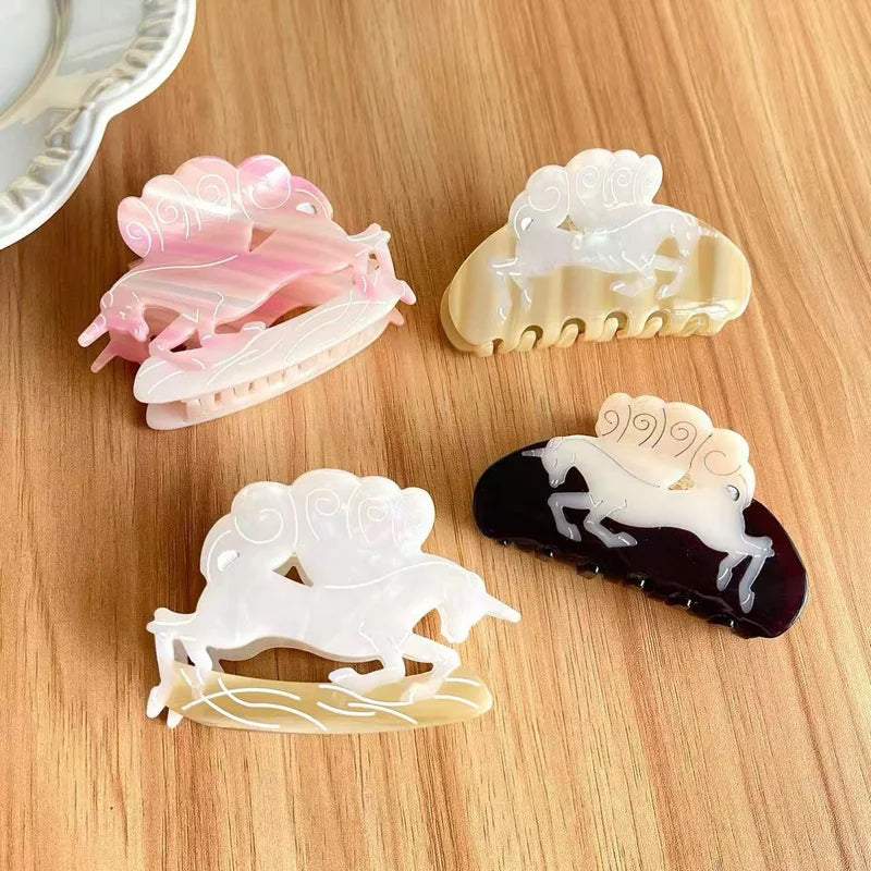 1pc New unicorn gripper with personalized and high-end hair clip design featuring shark clip hair accessories