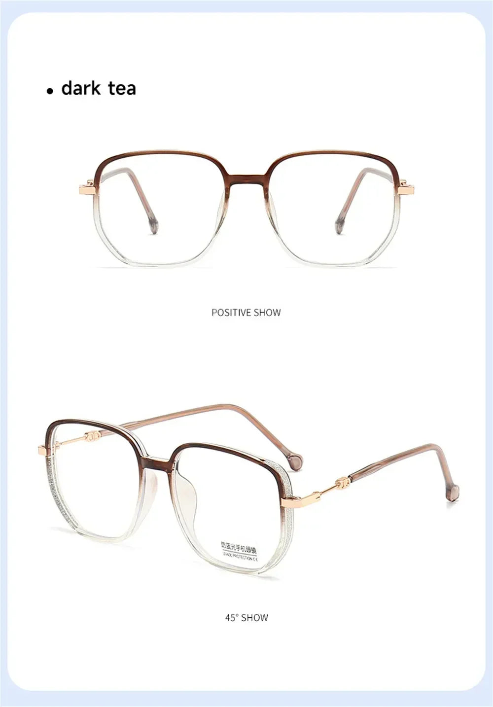 Vintage Square Metal Glitter Frame Reading Glasses Gafas Women Fashion Optical Eyewear Anti-blue Light Presbyopia Eyeglasses