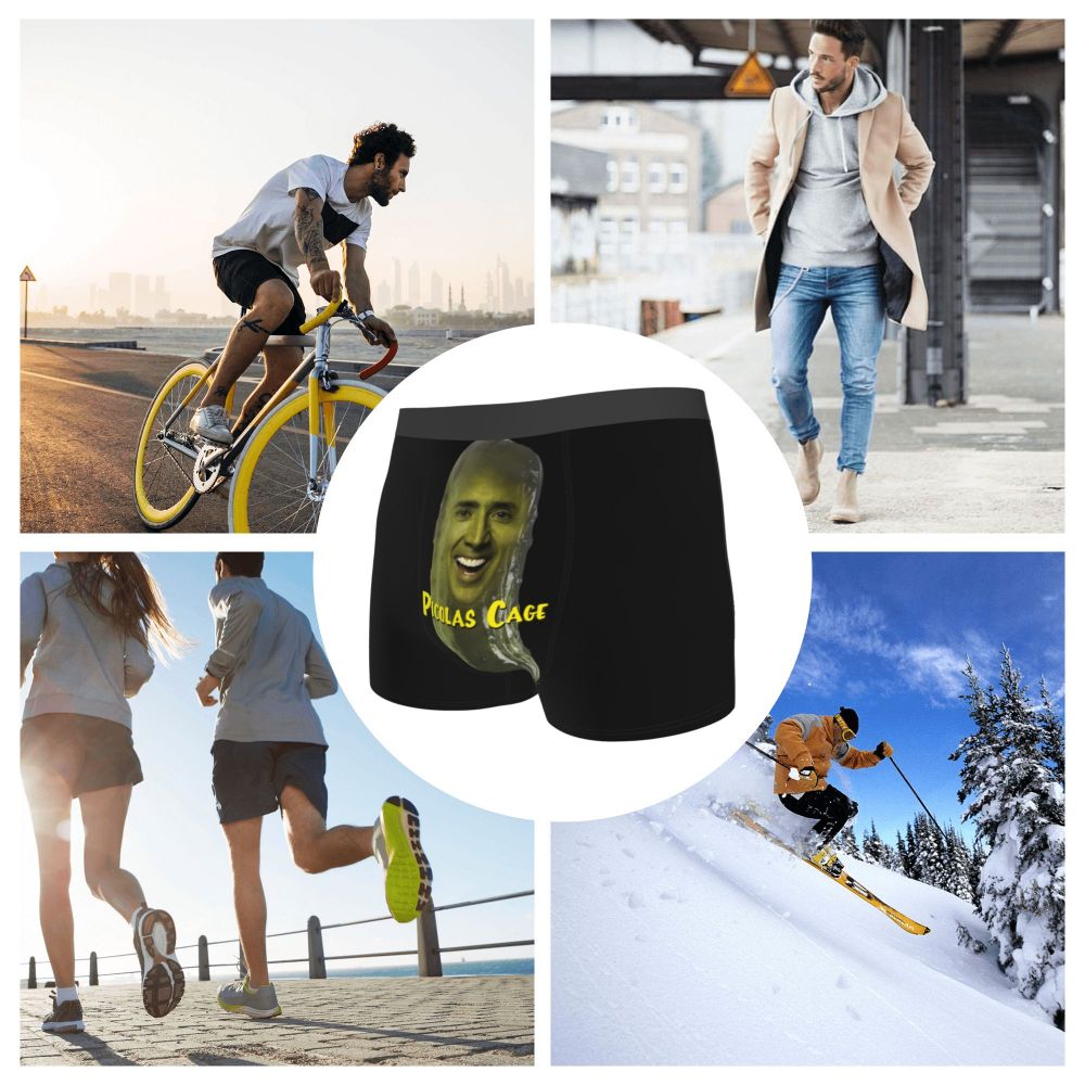Custom Nicolas Cage Boxer Shorts For Homme 3D Printed Male Nic And His Girls Underwear Panties Briefs Breathbale Underpants