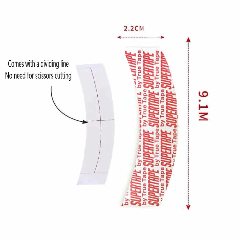 36pcs Waterproof Super Tape Lace Wig Toupee Replacement Super Strong Double Sided Adhesive Ultra Hold Front Glue Hair Extensions