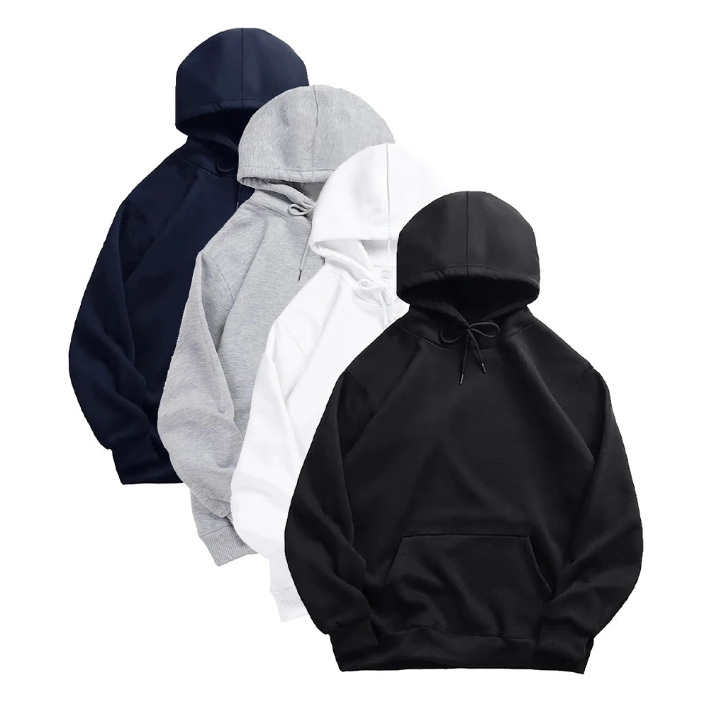 Men's Solid Color Casual Hoodie Oversize Sweatshirt Sweatshirt With Zipper Paired Hoodies and Hoodies Women Man Sweatshirts