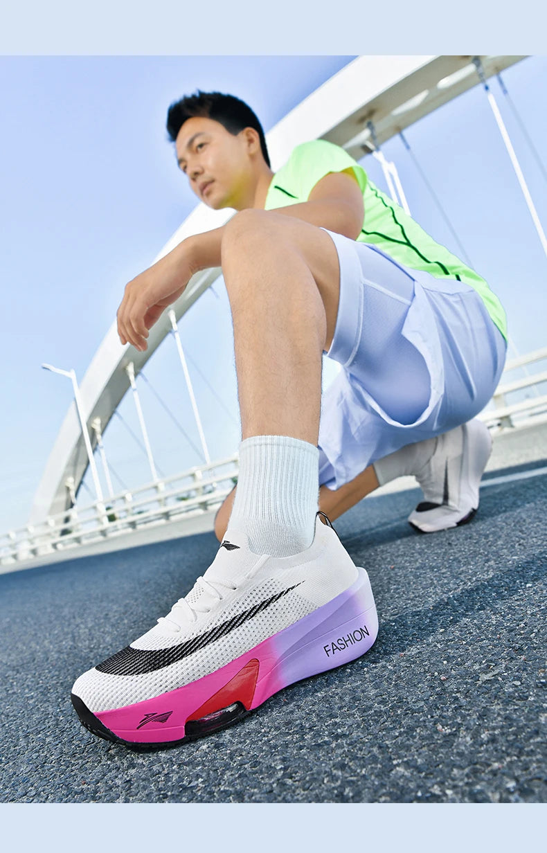Air cushion Running Shoes Speciality Marathon Men Sports Breathable Lightweight Women's Comfortable Athletic Nonskid Sneakers