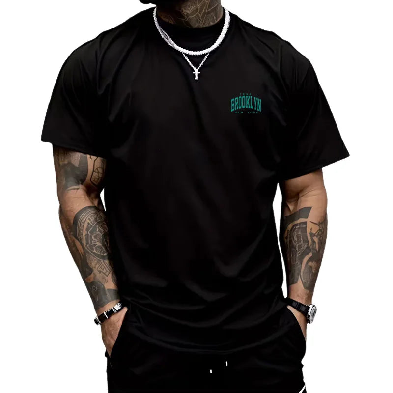 Hot Sales Mens T-shirt Cotton Printing Short Sleeved Daily Casual Tees Outdoors Sports Jogging Man Clothing Loose Soft T-shirt