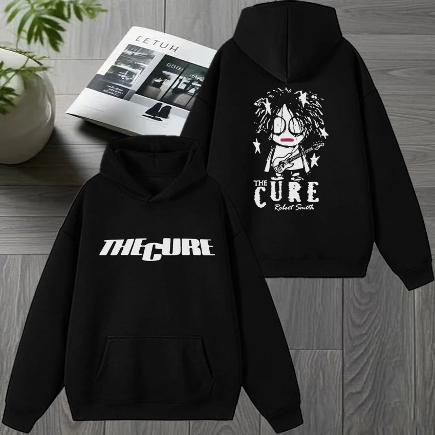 Rock band THE CURE 90s Alternative Rock Double Sided print streetwear Unisex vintage hip hop Hoodie Men women Fleece Sweatshirt