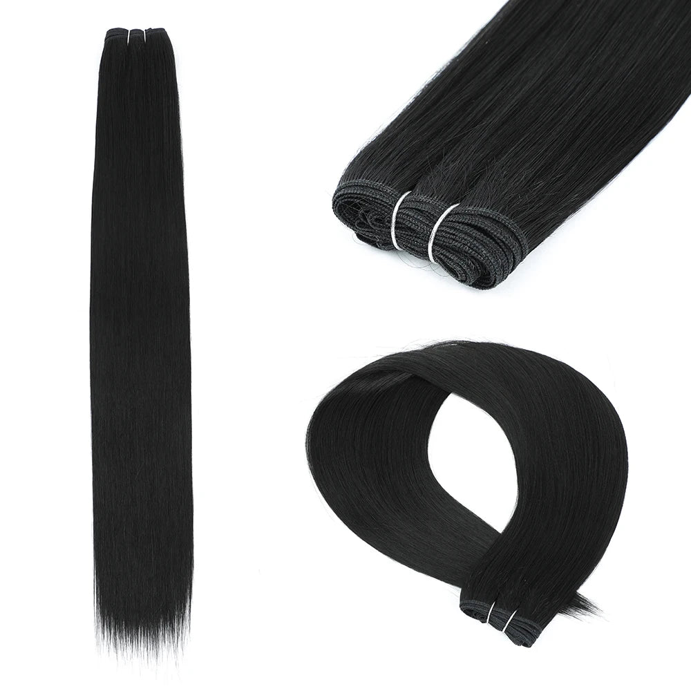 24-32 Inch Bio Protein Straight Hair Bundles Synthetic High Temperature 150g 200g Ombre Brown M888 Orange Soft Hair Weaving