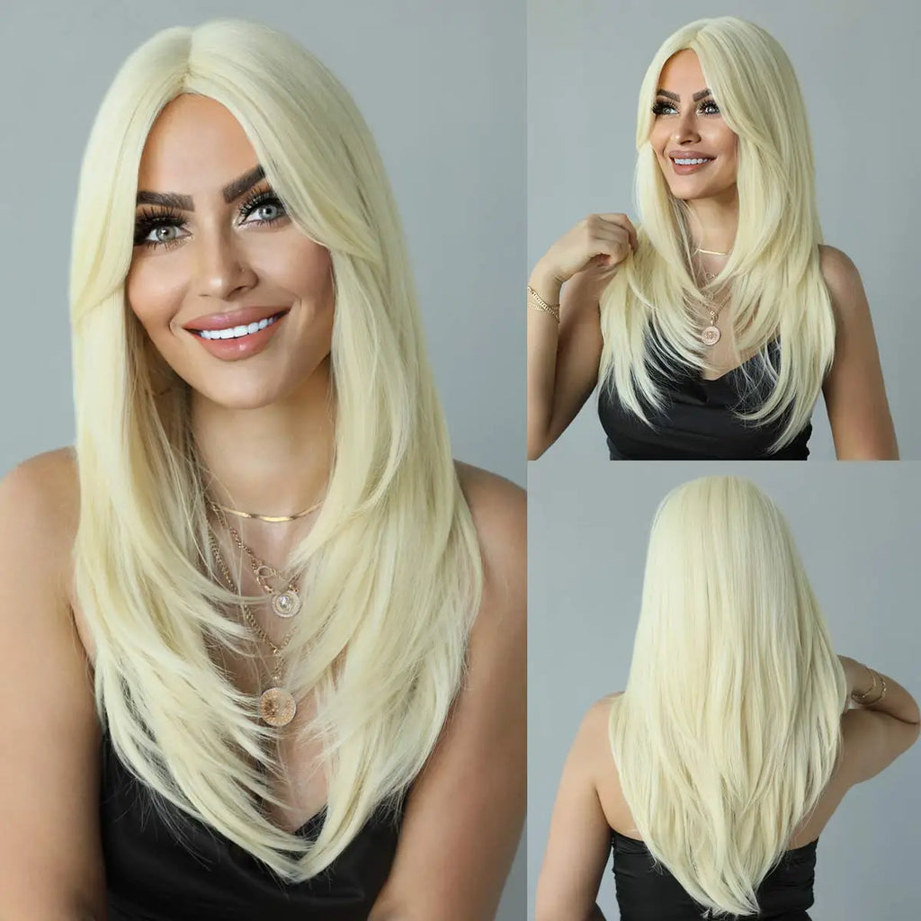 NAMM Long Wavy Ombre Black To Red Wig for Women Daily Cosplay Party Synthetic Lavender Hair Wig with Fluffy Bangs Heat Resistant