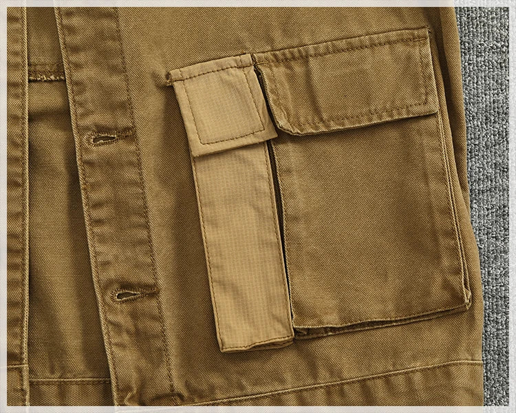 Patchwork stitching vest vest Spring and autumn men and women couples American outdoor multi-pocket sleeveless coat
