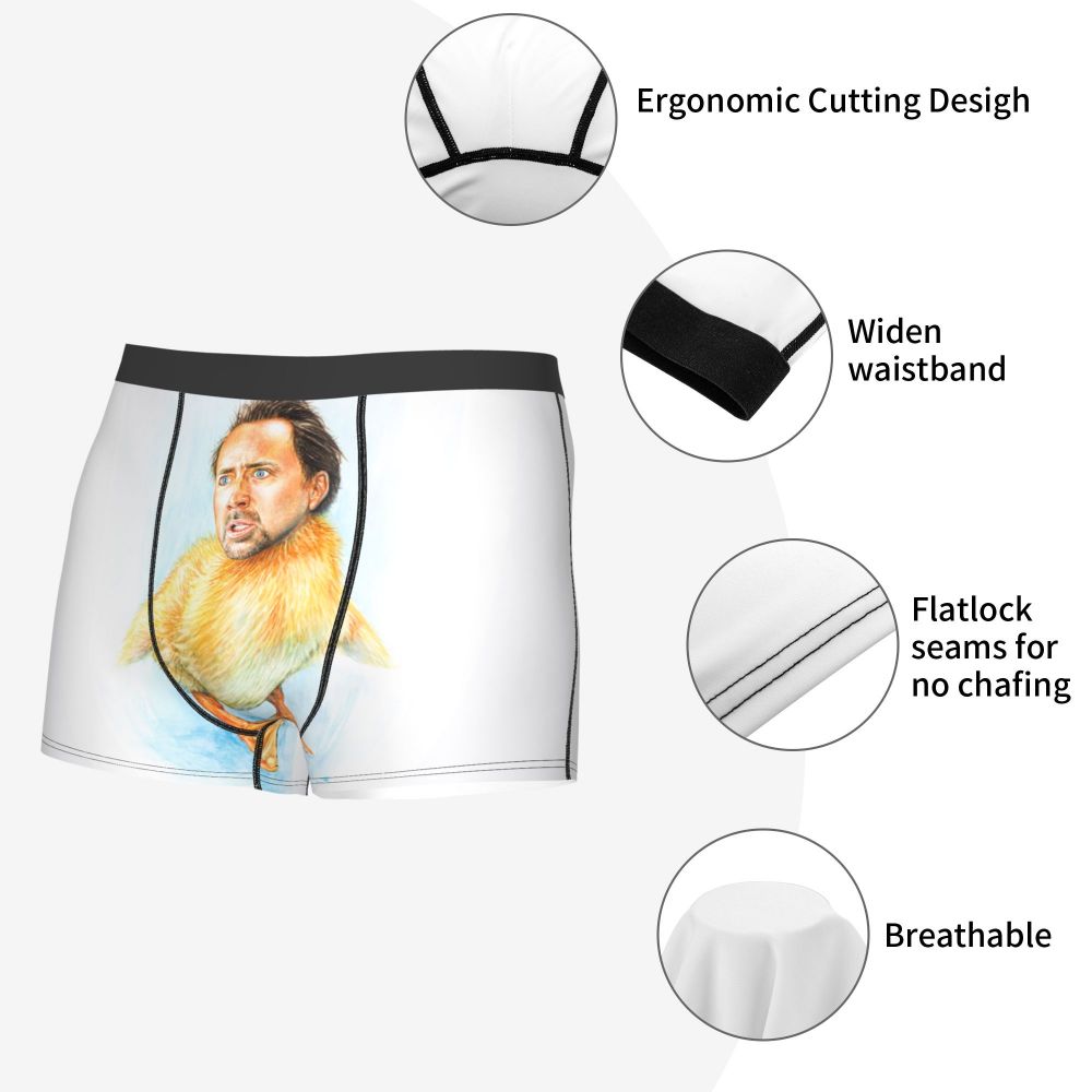 Custom Nicolas Cage Boxer Shorts For Homme 3D Printed Male Nic And His Girls Underwear Panties Briefs Breathbale Underpants