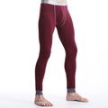 Men's long Johns single-piece thin tight-fitting underpants line pants thermal pants slim cotton woolen pants autumn and winter