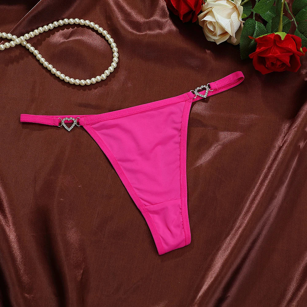 Women's Panties Fashion Heart Decor Sexy Women G-string Breathable Sexy Lingerie Erotic Elegant Female Sexy Lingerie For Women