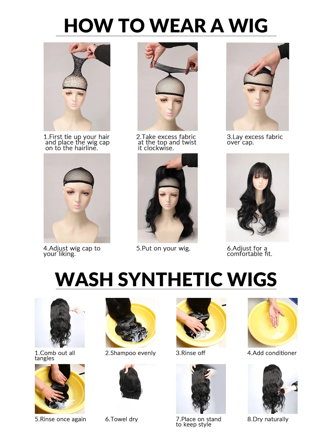 Black Bob synthetic wig women naturally split short straight hair holiday party daily wear high temperature silk wig