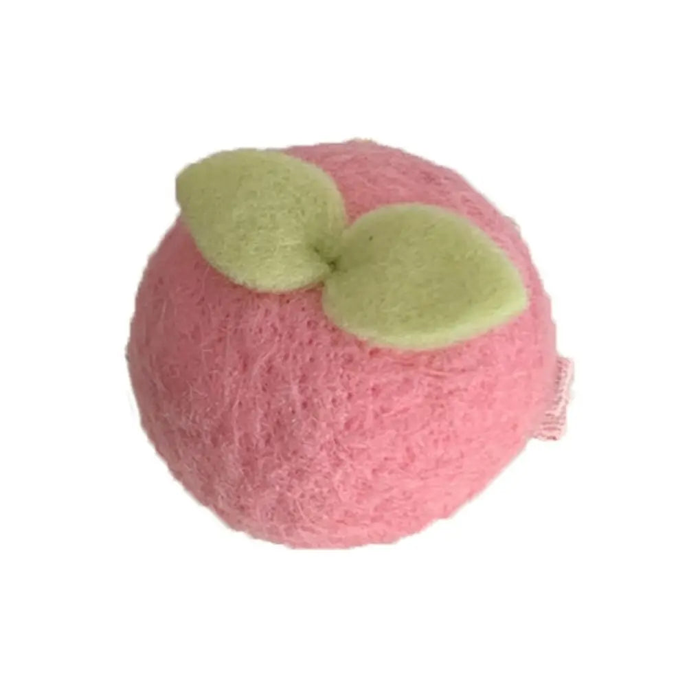 Simulation Food Hairpins Cute Orange Hair Clips Barrettes Peach Hairpins Children Woolen Fruits Duckbill Clips  For Women