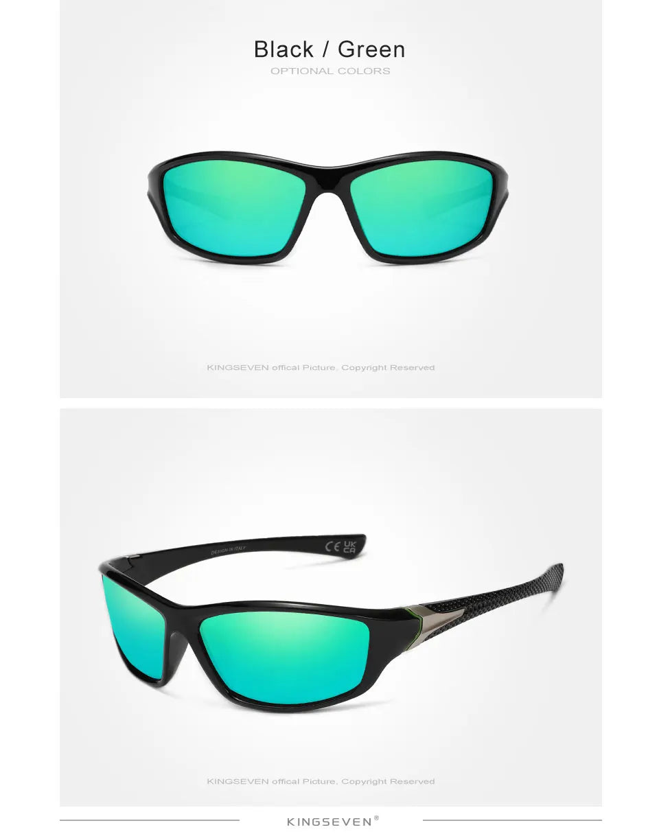 KINGSEVEN 2024 Riding Sunglasses For Men High Quality Anti-reflection Polarized UV400 Glasses TR90 Outdoor Sports Eyewear