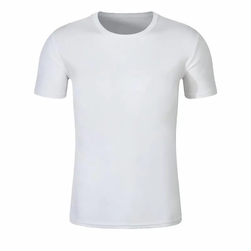 Round Neck T-Shirt 1 Piece Black Ultra-Light Men Quick Drying Breathable Sweat-Absorbent Shirt Suitable for Fitness Gym and Ru