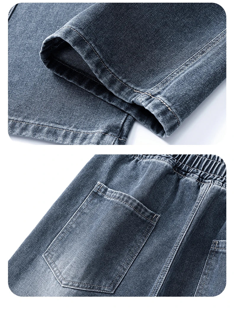 Men's Jeans American Loose Wide-leg Loose Straight Casual Trousers Street Hip-hop Baggy Jeans Black Grey  Blue Streetwear Men