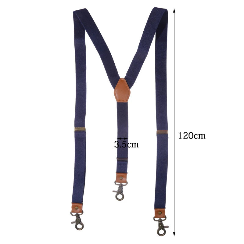 Vintage Men's Suspenders New 3 Hooks Suspenders Man For Pants Casual Mens Trouser Suspenders Fashion Adjustable Braces