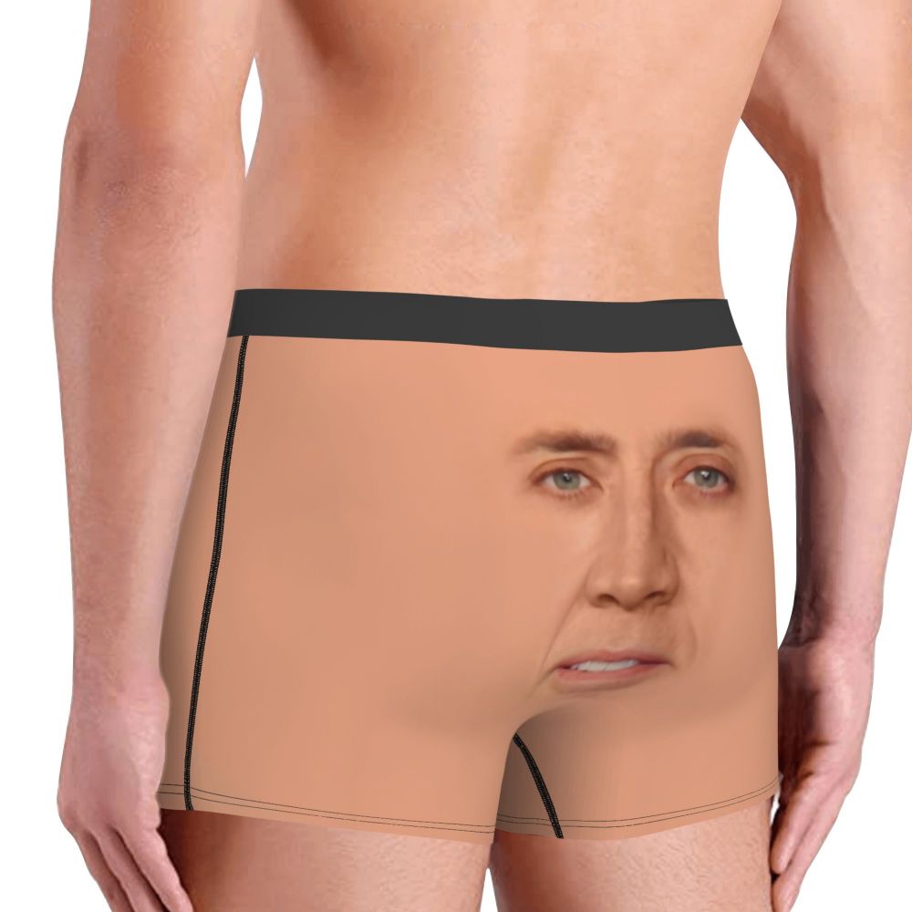 Custom Nicolas Cage Boxer Shorts For Homme 3D Printed Male Nic And His Girls Underwear Panties Briefs Breathbale Underpants