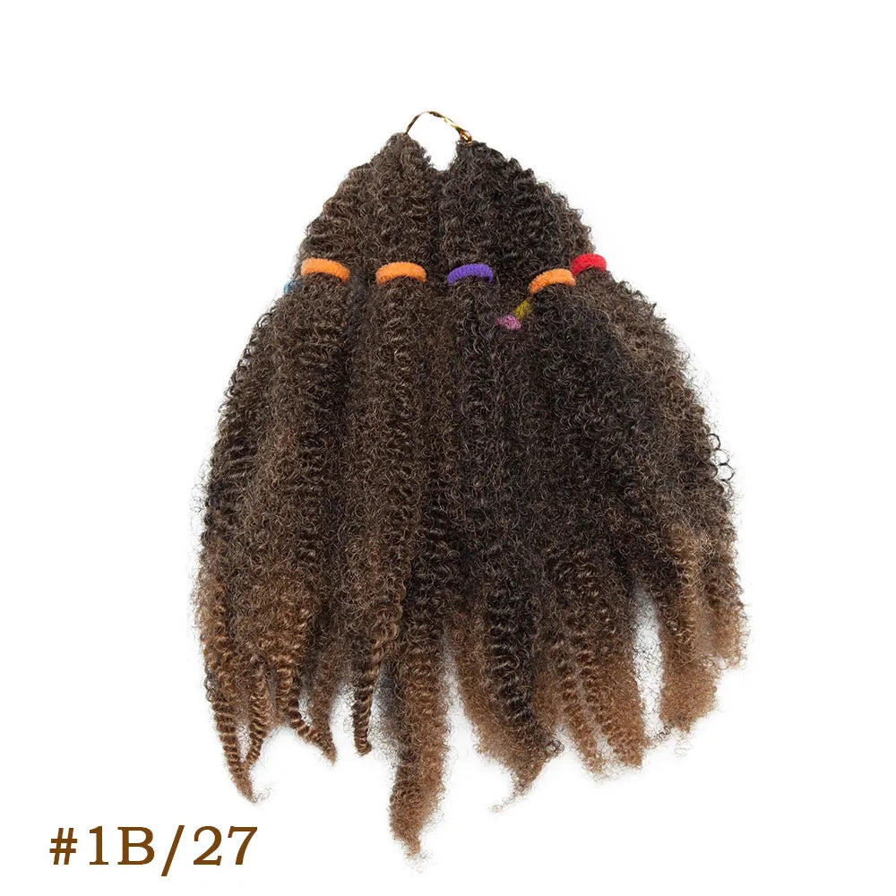 Afro Kinky Hair Pre Stretched Afro Kinky Twist Hair Braiding Hair Kinky Twist Crochet Braids Synthetic Hair Extensions For Women