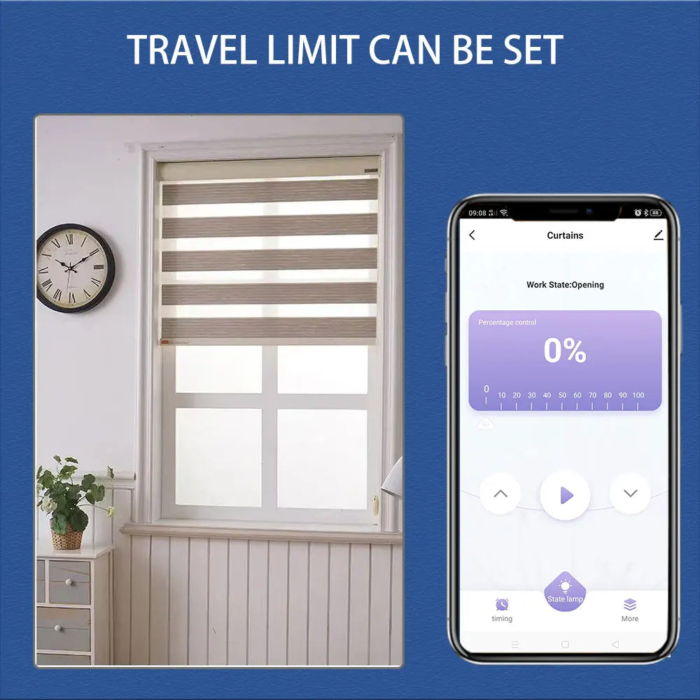 LifeLibero Tuya Wifi Battery Smart Curtains Motor Roller Blinds For 38mm Tube Rechargeable Wired Free Shutter Electric Motor