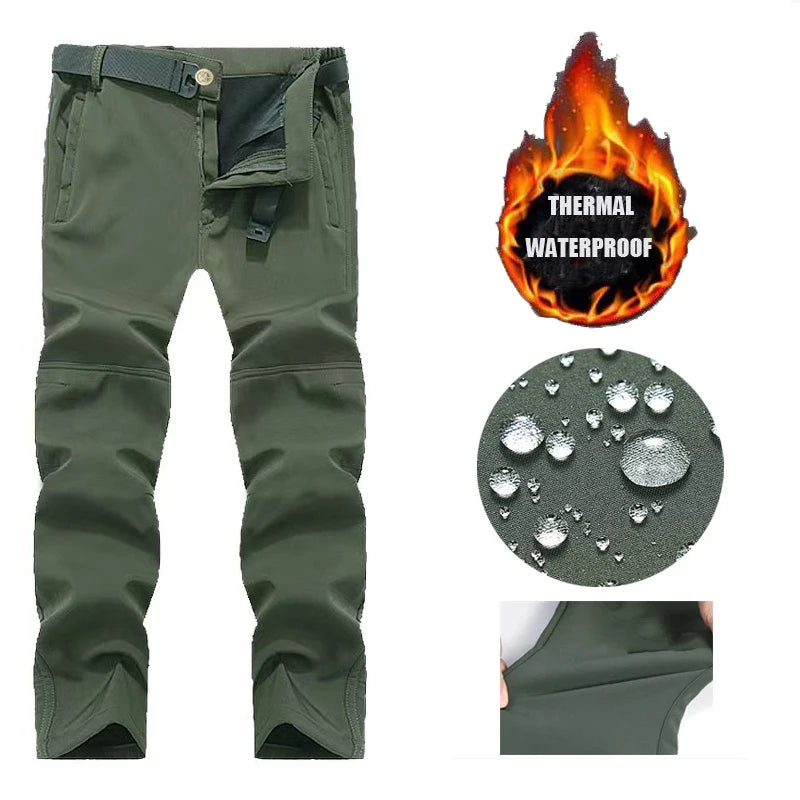 Men's Winter Autumn Warm Cargo Fleece Jackets Softshell Military Hoodie Windproof Outdoor Coats Hiking Camping Climbing Tactical