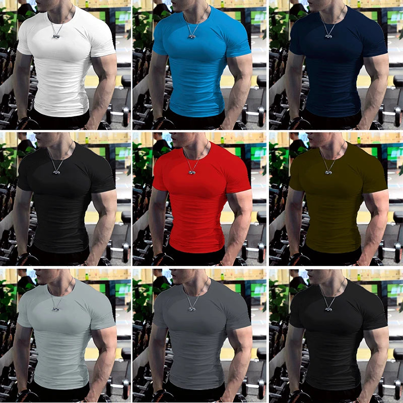 Summer Short Sleeve t Shirt For Men Oversized t-Shirt Fashion White t Shirts Quick Dry Compression Football Shirt Soccer Jersey