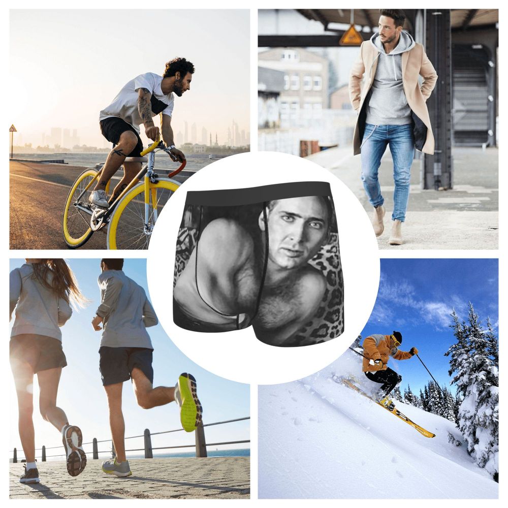 Custom Nicolas Cage Boxer Shorts For Homme 3D Printed Male Nic And His Girls Underwear Panties Briefs Breathbale Underpants