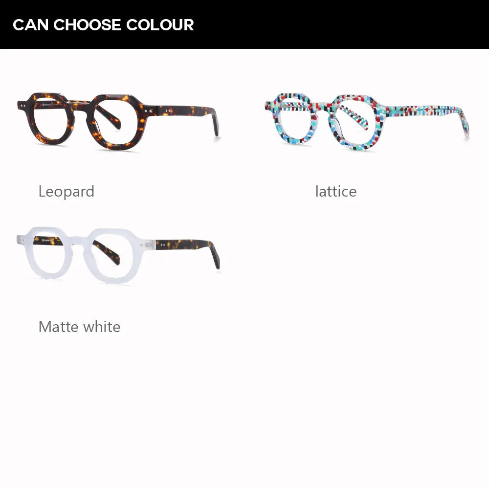 R49875 Vintage Women Reading Eyeglass Acetate Glasses Frames Men Fashion Presbyopic Dioptric +50 +100 +300