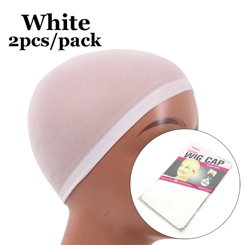 Durable Stokcing Wig Cap Under My Wigs 20Pieces Stocking Cap Skin Tone Black Brown Nude Color Wigs Installing Bald Cap