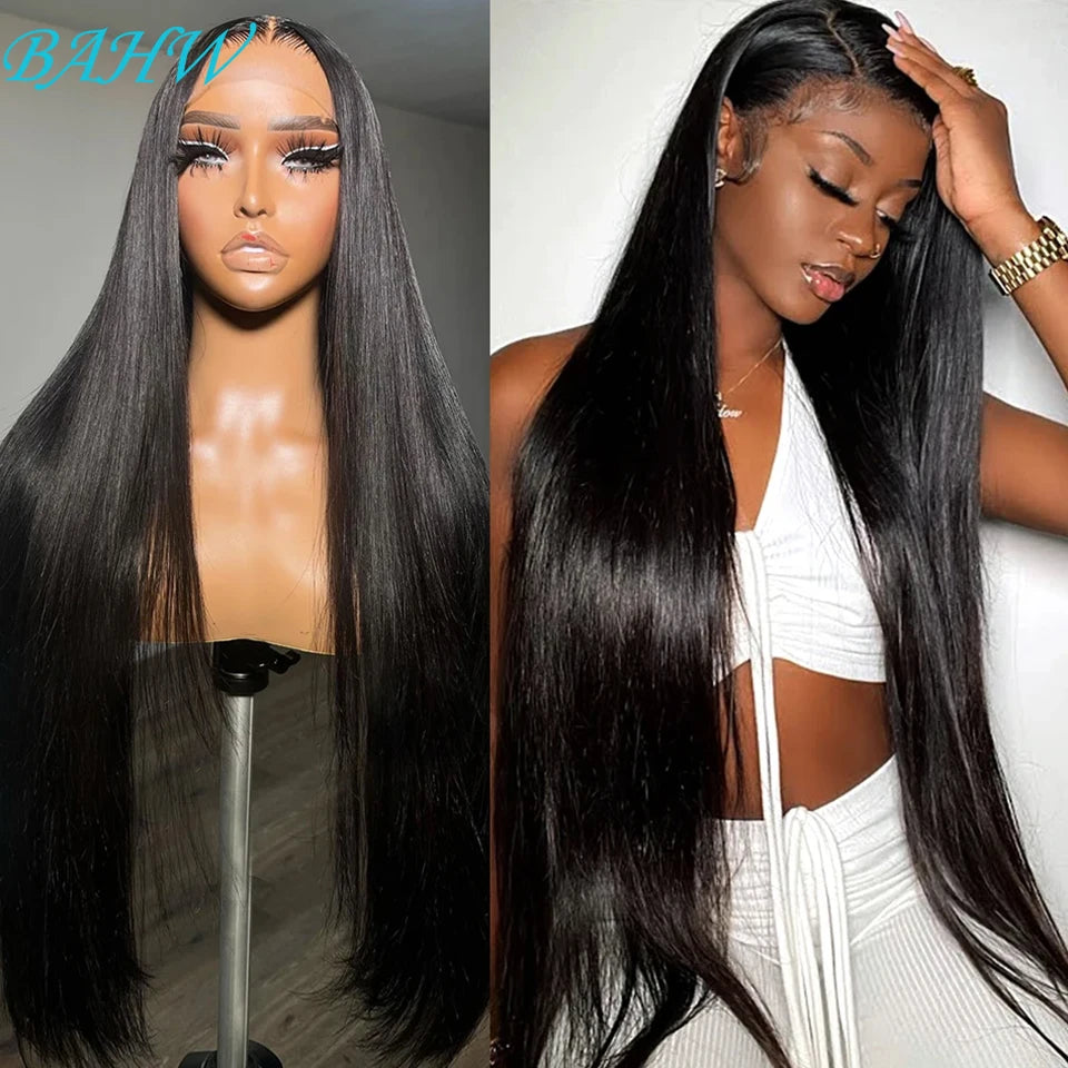 Peruvian Straight 13x4 Lace Front Human Hair Wig Natural Color 8-30 Inch 4x4 HD Transparent Lace Closure Wig For Black Women