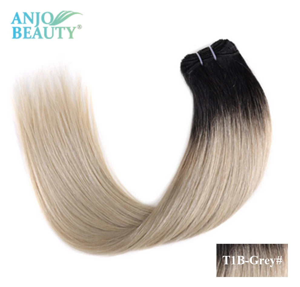 Straight Human Hair Weaves Bundles Brazilian Remy Human Hair Sew In Weft Extensions Straight Blonde 100g 16"-28" Natural Hair