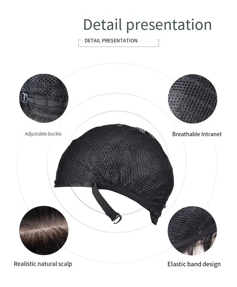 New synthetic wig women's middle section big wave long curly hair African black high temperature silk chemical fiber head cover