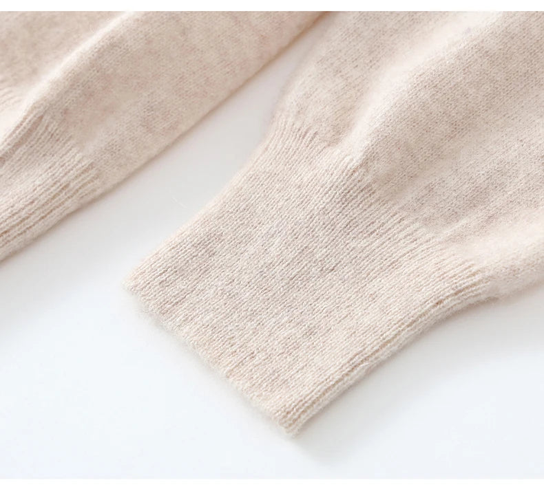 Autumn/Winter Men's 100% Pure Cashmere Pullover Business Casual Solid Knitted Sweater Loose Round Neck Tops Thick Warm Jumper